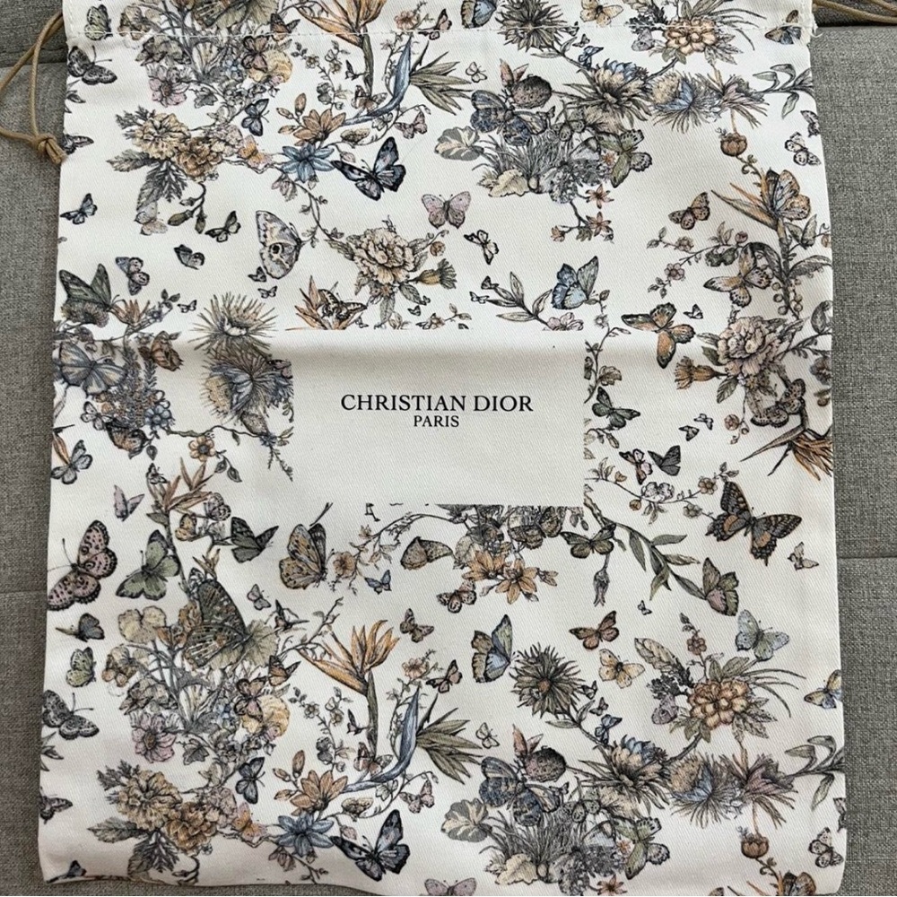 Christian Dior Floral Butterfly Dust Bag